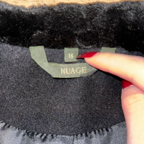 NWT Nuage at Debenhams black long coat size 16 - Picture 7 of 13